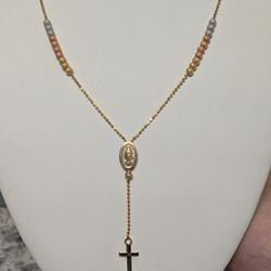 14kt Tricolor Rosary 
