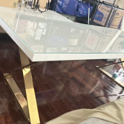 High Gloss Modern White And Gold