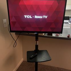 Roku TV with Rolling Stand