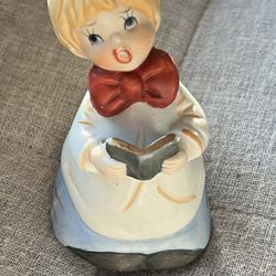 Vintage Porcelain Christmas Caroler Bell