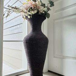 Tall Woven Flower Vase 