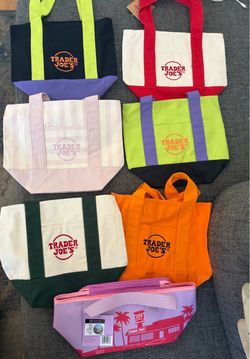 Trader Joe’s mini tote bags.