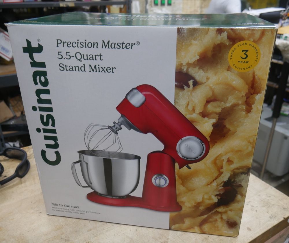 Cuisinart Precision Master 5.5 Quart Stand Mixer Red. new