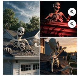 35" Halloween Giant Groundbreaker Skeleton, Halloween Decoration for Outdoor Lawn Yard and Porch