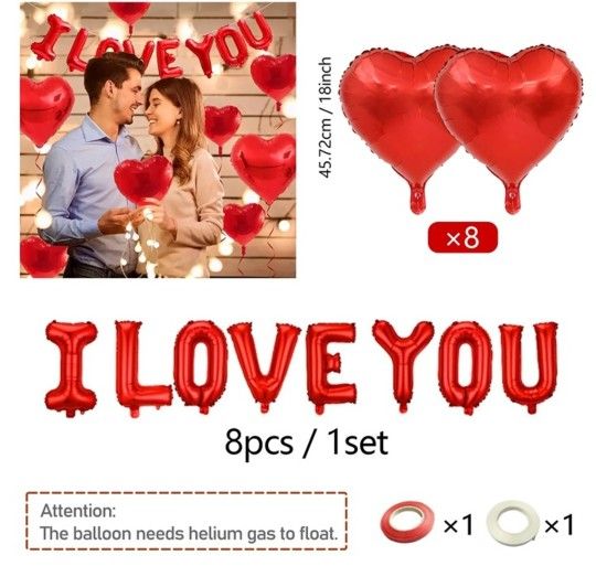 16-Inch I LOVE YOU Foil Balloons Wedding Engagement Anniversary Party Decor