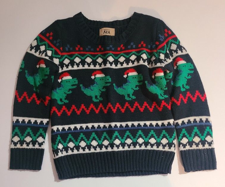 Kids Rex Christmas Sweater Size 3T- Maximus Rex