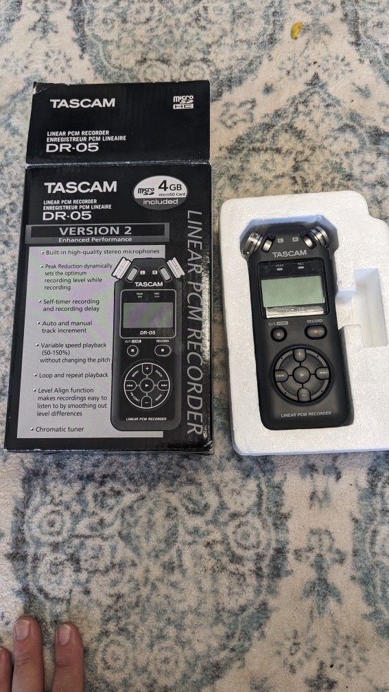 tascam dr-05 inline recorder