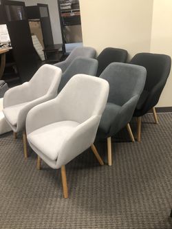 Forever Accent Chairs - BRAND NEW - Still In Box, Oak Legs And Solid Steel Frames 