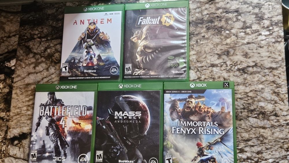Xbox One Games Anthem Fallout 76 Battlefield Mass Effect