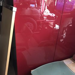 Glossy Red Utility/Art Cabinet 51”Hx12”Dx48”W