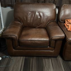 Brown Leather Sofa Chairs 