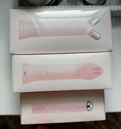 Medicube - Age Booster Pro Mini Plus + Cleansing Head + V Roller Set - Pink