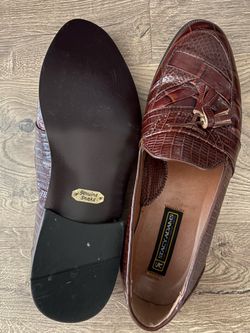 Stacy Adams Genuine Snake Skin Tassel Loafers