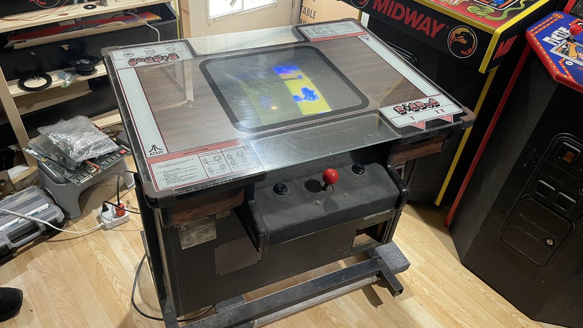 Arcade Original Atari Cocktail Table 1982 Dig Dug (two Player) for Sale ...