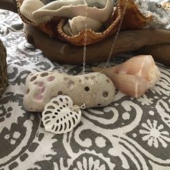 Sterling Silver Mother Of Pearl Beach Summer Necklace 