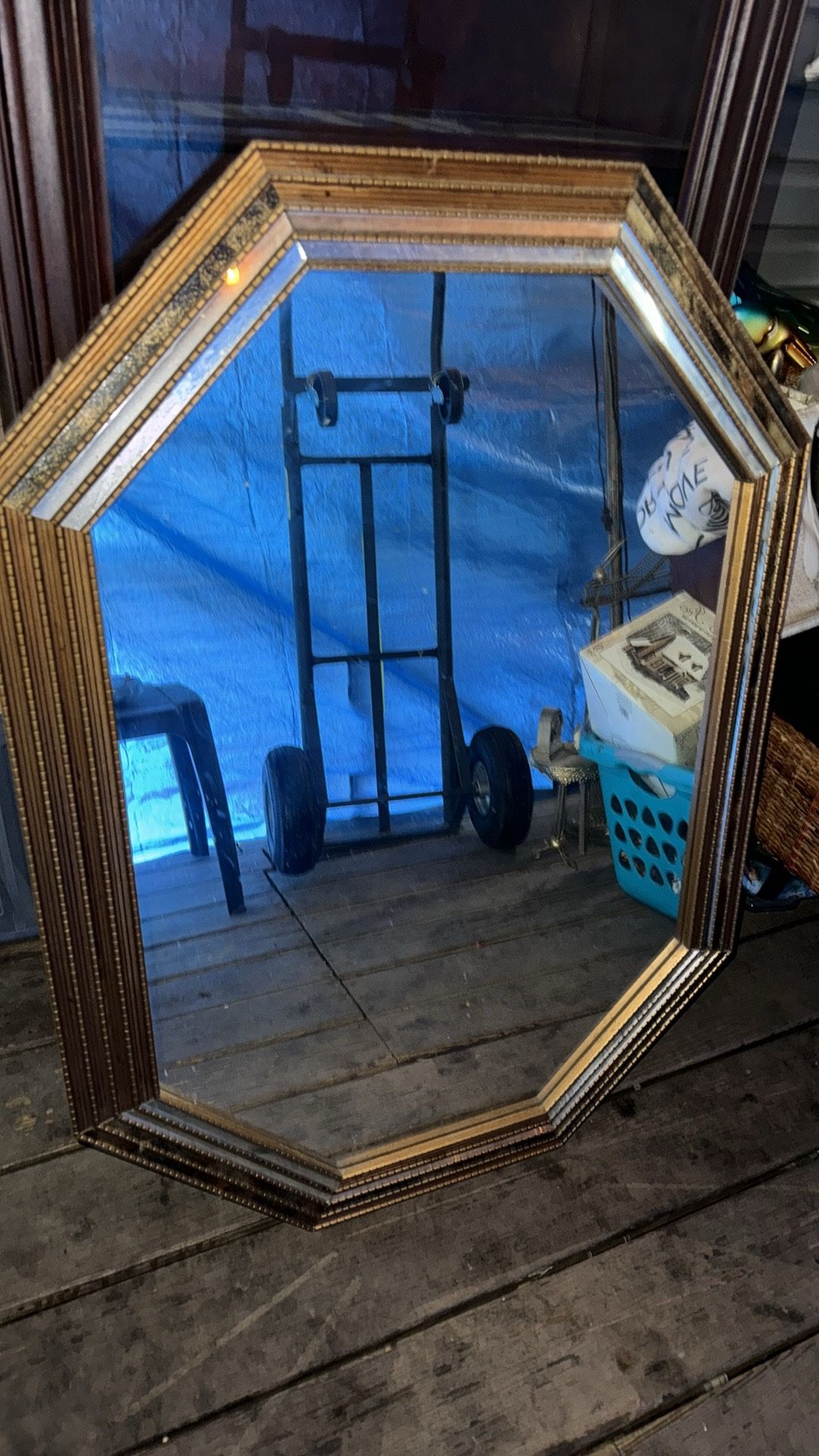 Vintage WINDSOR ART JC Penney ARCH Border OCTAGON 8-Side WALL MIRROR (read ad before messaging)