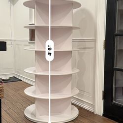 Rotating shoe rack tower