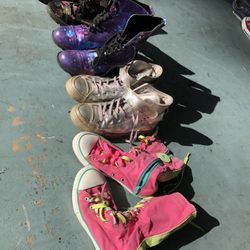 Lot Of Converse And Boots Shoes Girls