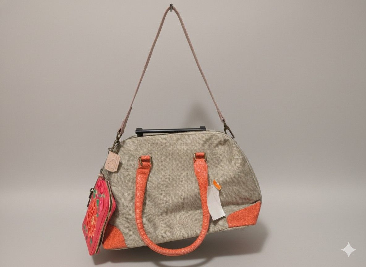 NWT Tan & Coral Pink Handbag w/ Wallet New $20 OBO 