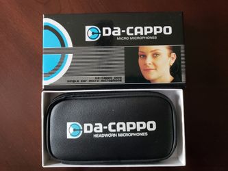 Da-cappo DA-12 headworn earset. Sells for $399.00, on sale on their site.
