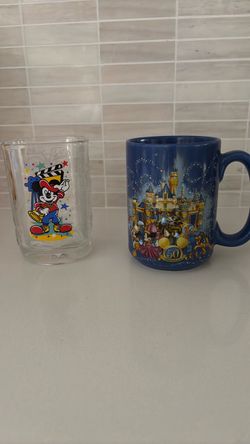 Disney glass and mug