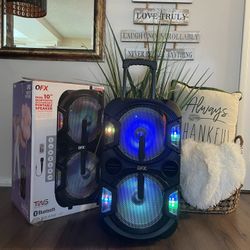 Dual 10” Bluetooth rechargeable Party Speaker With Microphone And LED Lights 🔊🎤🎶