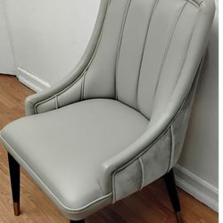 mid-century Modern Dining Chairs-velvet & Faux Leather- Excellent Condition 