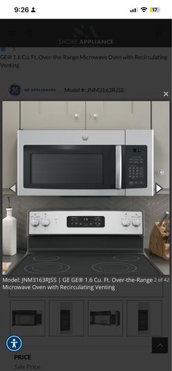GE microwave 30 inches.