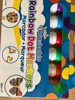 Rainbow dot marker washable brand new never Open