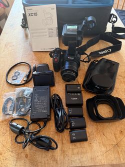 Canon XC 15 4k camcorder + extras