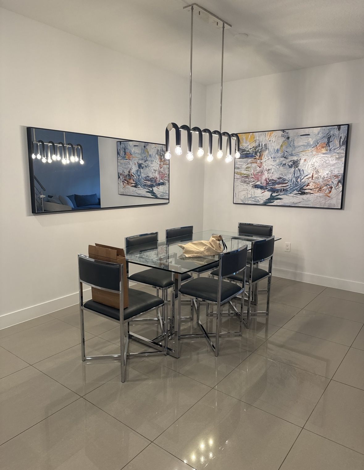 Dining table and chairs