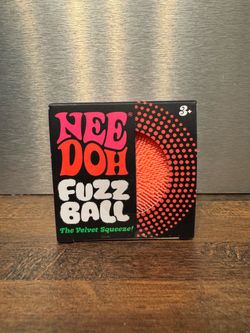 NeeDoh The Fuzzball Velvet Squeeze Orange