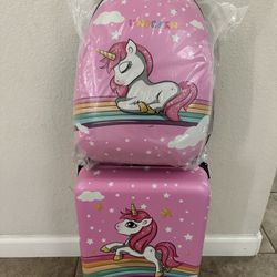 NEW Unicorn 2 Piece Suitcase Set 