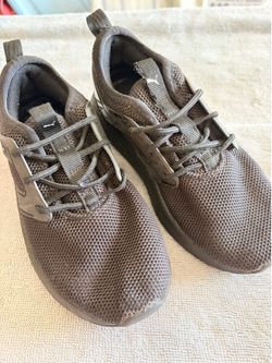 Puma black mesh running shoes for boys