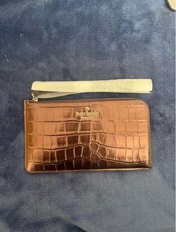 Kate Spade New York Croc-Embossed Clutch Wallet