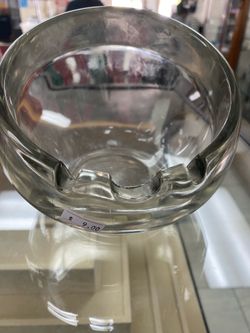 Heavy glass ashtray