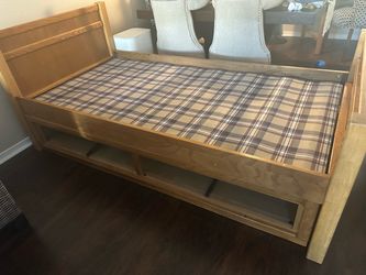 twin-size solid wood