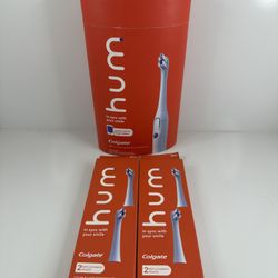 Colgate Hum Smart Rechargeable Electric Toothbrush + 2 Replacement Heads NEW