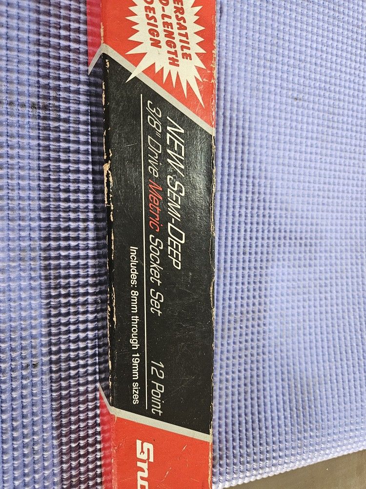 New Snap-on Metric Semi Deep Socket Set