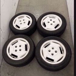 4 — 185/60r14  4x100 4x3.93 Stock MR2 AW11 Mazda Miata ND Civic Corolla Fit Xa Xb Ia Yaris Wheels Rims Tires!!!