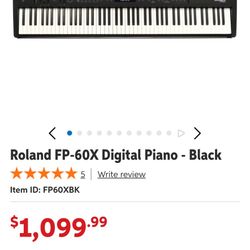 Brand New Digital Piano - Roland FP 60X