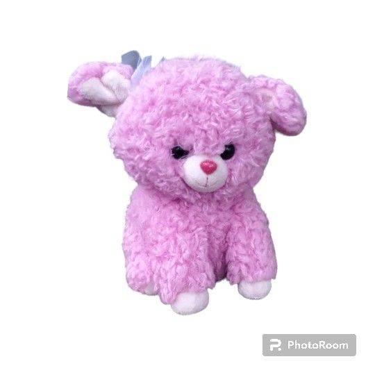 Rare Aurora Cotton Candies Pink Plush  Dog Toy Med Sized Stuffed Animal Soft 9"