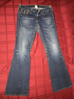Ladies True Religion Joey Low Rise Flare Jeans size 29 RN# 112790 CA# 30427