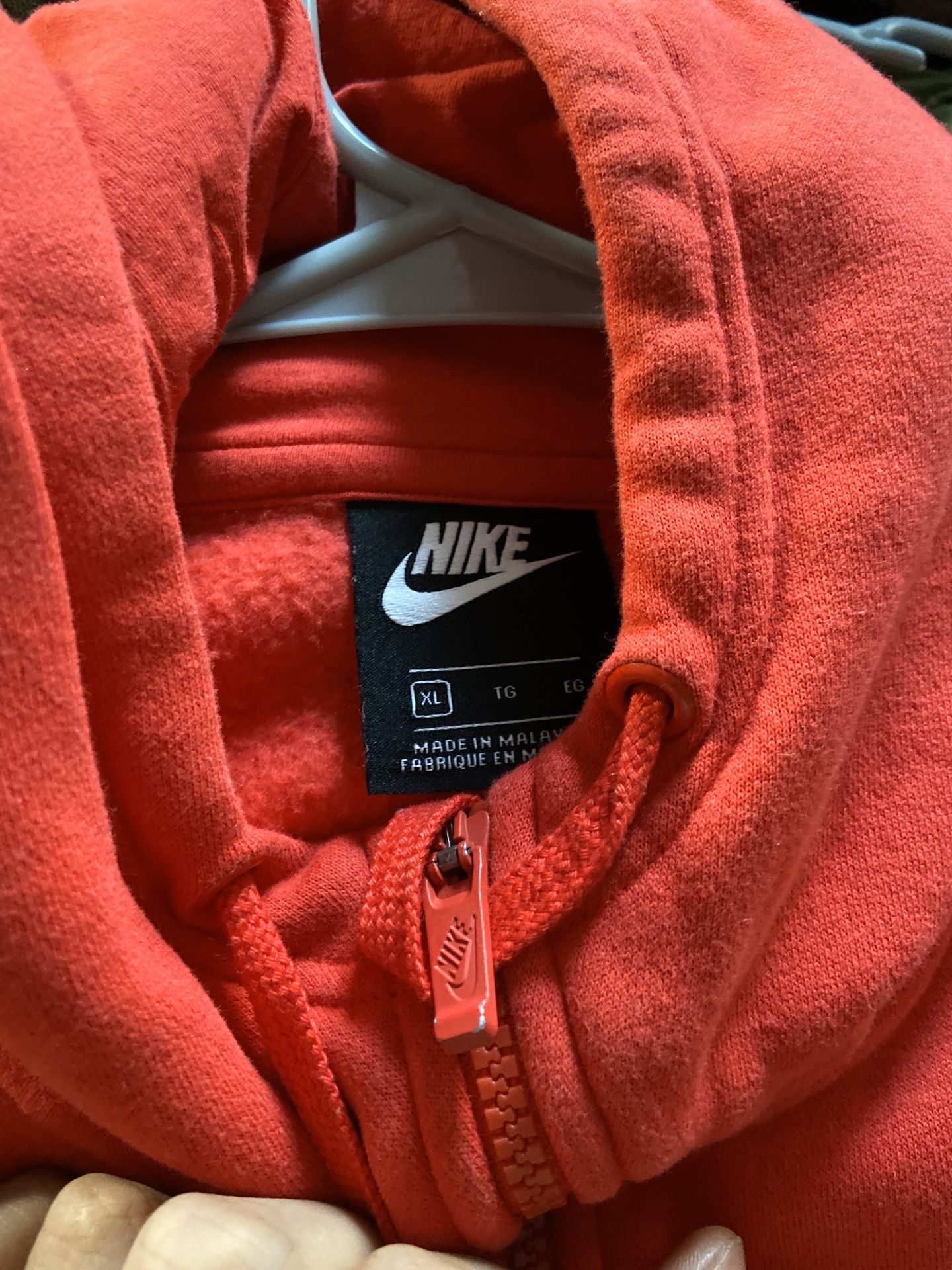 Red Nike hoodie XL