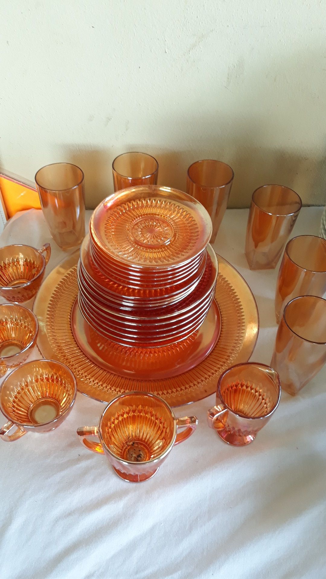 Carnival Glass set