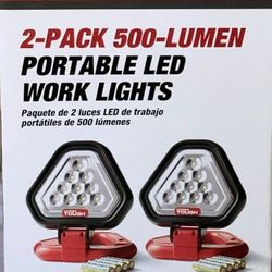 Hyper Tough 2-Pack 500-Lumen Portable LED Work Lights