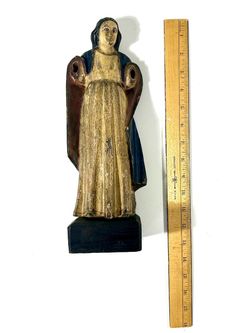Antique Spanish Colonial Santos Figure (Devotional Folk Art)