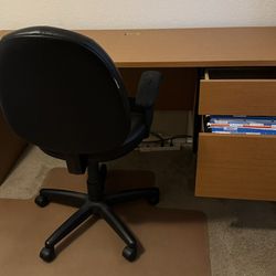 Desk with Chair & built in File Cabinet 