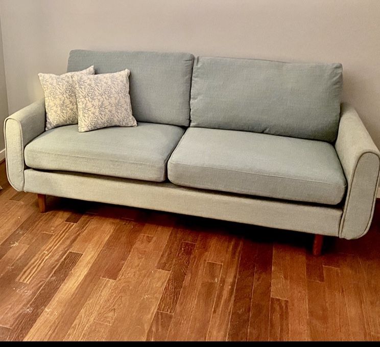 Modern sofa light blue/teal