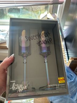 Mr and Mrs Champagne glasses